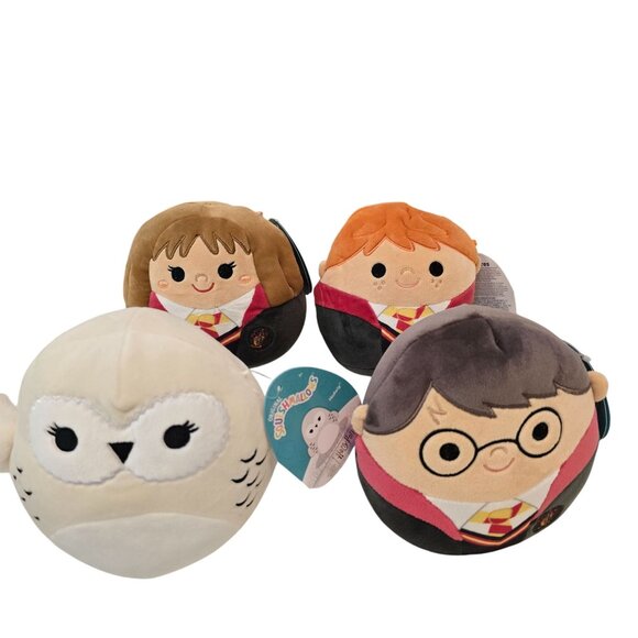 Harry Potter Squishmallows Plush Set Of 4 - Harry Hermione Ron & Hedwig 6" NWT - Picture 4 of 6